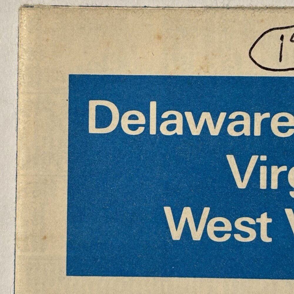 Vintage Exxon Oil Gas Delaware Maryland Virginia WVA US Travel Road Map 1975 - Picture 7 of 16